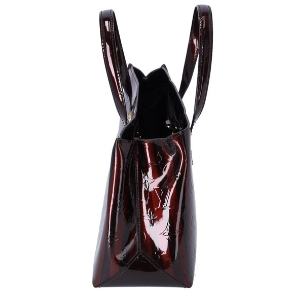 Louis Vuitton Vernis Rayures Wilshire PM Amarante Stripe Patent Leather - Picture 3 of 10